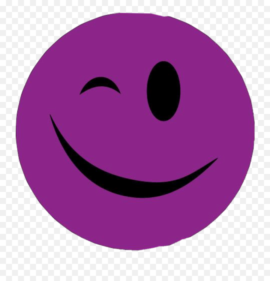 Wink Face Purple Sticker By Kimmy Bird Tasset - Happy Emoji,Wink Face Emoji