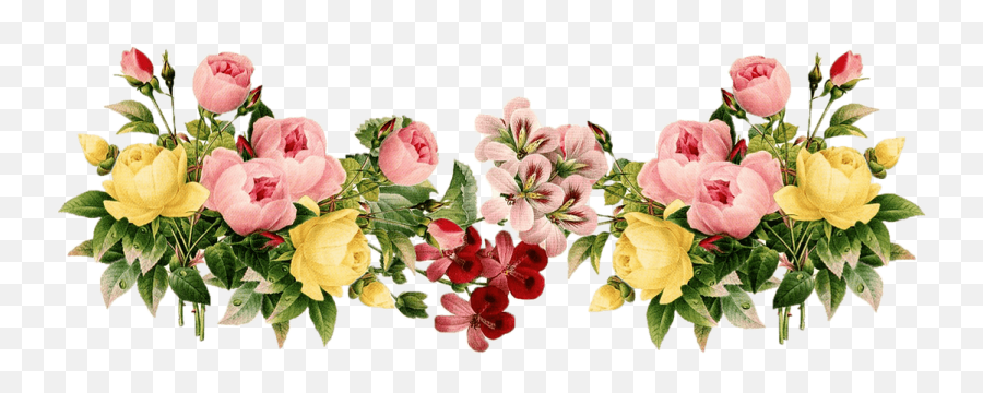 Members Flower Girls - Vintage Flower Clipart Png Emoji,Flower Girl Emoji