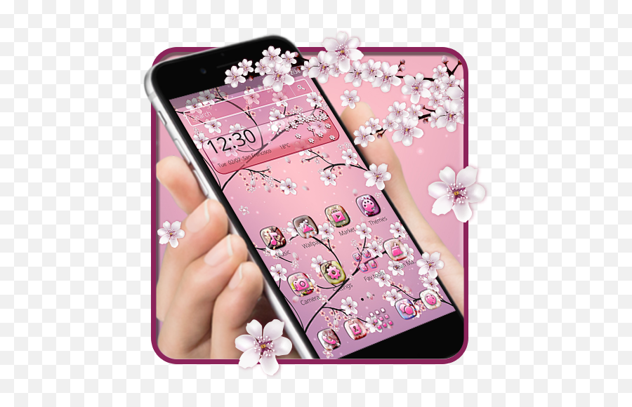 Pink Sakura Flower Theme U2013 Google Play U2011sovellukset - Iphone Emoji,Sakura Flower Emoji