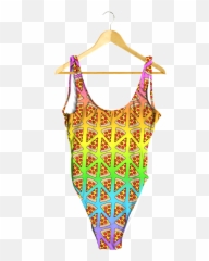 Pizza Rainbow One - Piece Sleeveless Emoji