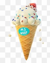 Two Scoops Pickaxe - Vanilla Whip Back Bling Emoji