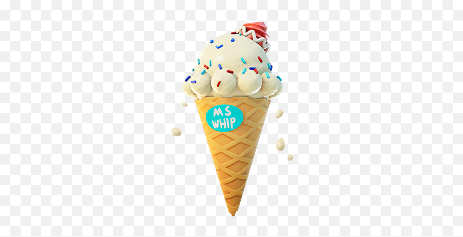 Two Scoops Pickaxe - Vanilla Whip Back Bling Emoji,Whip Emojis