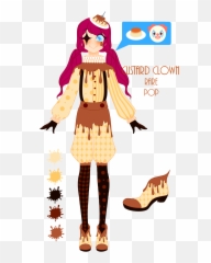 Custard Clown - Cartoon Emoji,Flan Emoji