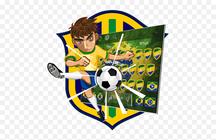 Brazil Football Keyboard - For Soccer Emoji,Soccer Ball Emoticons