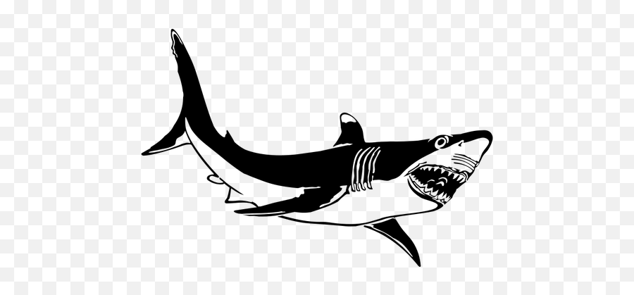 Sharks Black And White Emoji,Shark Emoticon