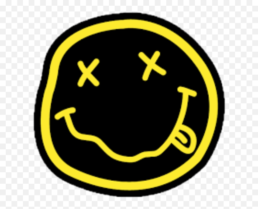 Nirvana Smiley Yellow Rad Music - Nirvana Logo Transparent Background Emoji,Nirvana Emoji