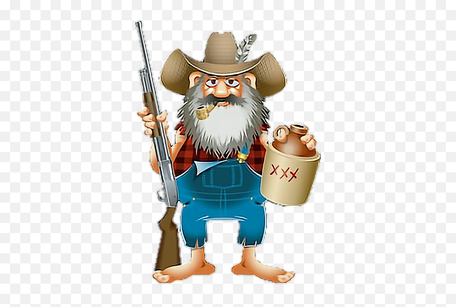 Hillbilly Redneck Hunting Hunters - Hillbilly Playing A Banjo Emoji,Hillbilly Emoji