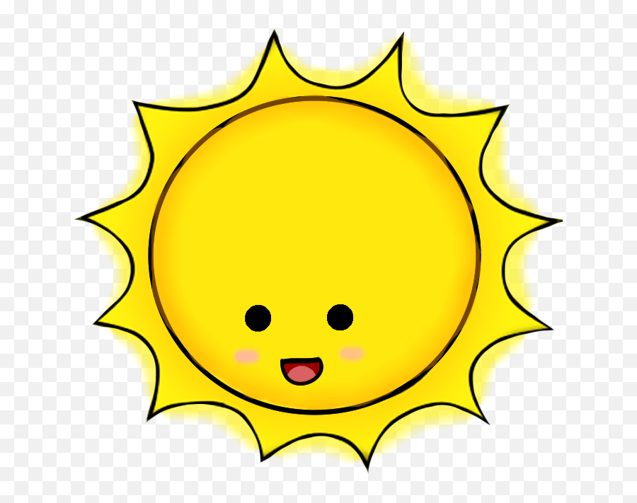 Kawaii Sun Clipart - Cute Sun Clipart Emoji,Burp Emoji