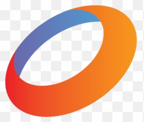 Red Orange Blue Circle Ring Logo - Half Emoji