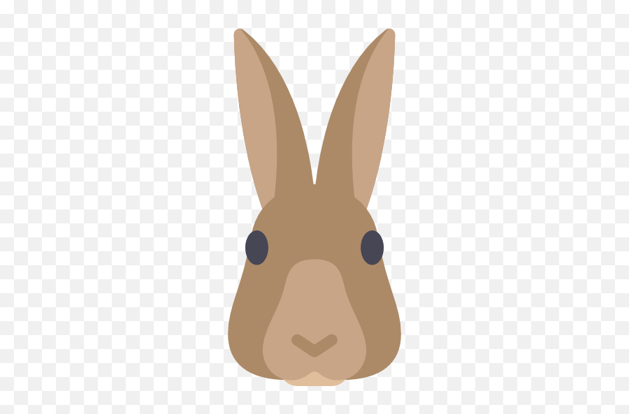 Face Animal Head Bunny Animals Rabbit Frontal View Icon - Rabbit Cartoon Face Png Emoji,Bunny Emoticon
