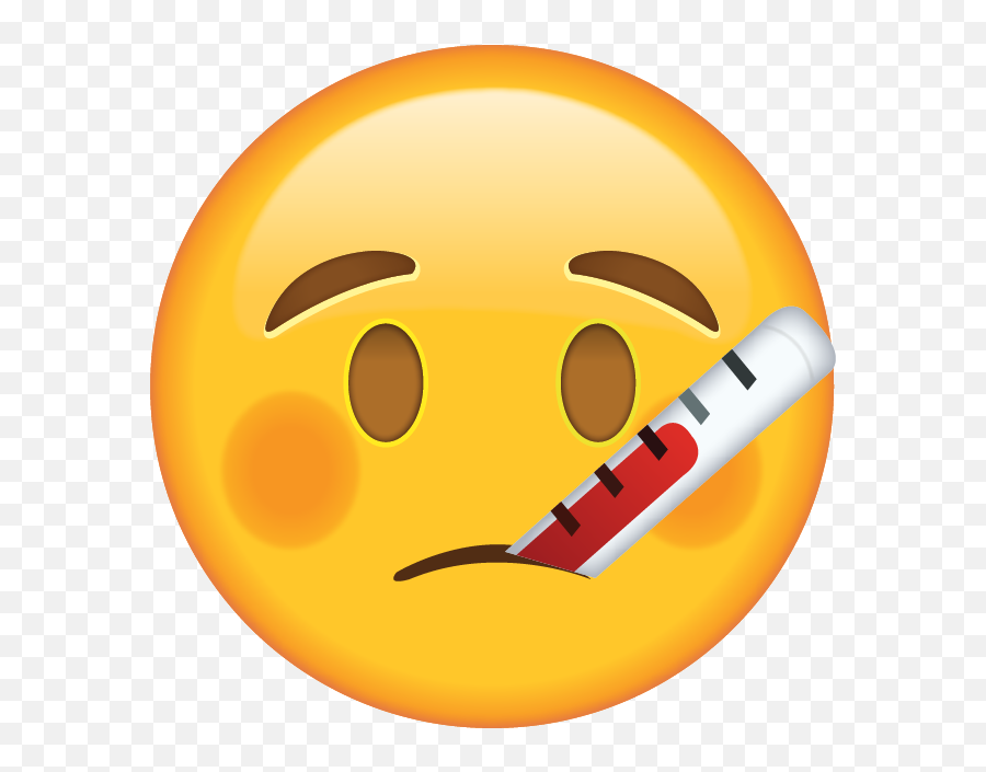 Sick Emoji Clipart - Fever Clipart,Emoji Feelings