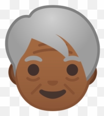 Older Adult Medium Dark Skin Tone - Android Emoji Old Man,Free Adult Emojis
