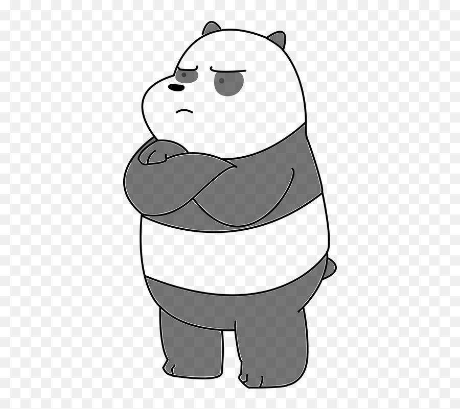 Free Panda Bear Illustrations - We Bare Bears Angry Emoji,Shrug Emoji