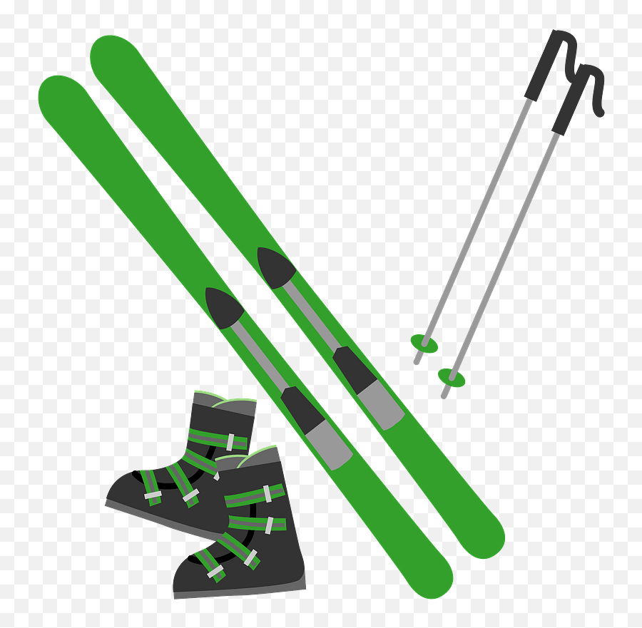 Skis Boots And Poles Clipart - Skis And Poles Clipart Emoji,Ski Emoji