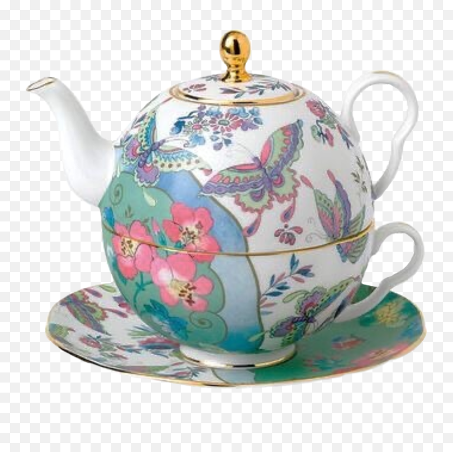 Teapot Tea Kettle Sticker By - Wedgwood Butterfly Bloom Tea Set Emoji,Teapot Emoji