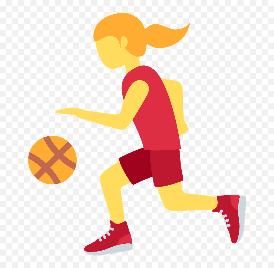 Woman Bouncing Ball Emoji Clipart Free Download Transparent - Emoji Girl Playing Basketball,American Girl Emoji