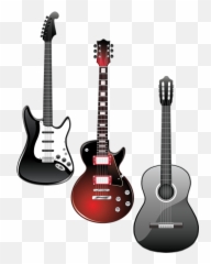 acoustic or electric guitar Electric Guitar - Guitars Clipart Emoji