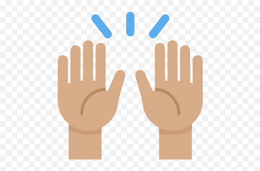 Medium Skin Tone Emoji - Raising Hands Emoji Transparent,Two Hand Emoji