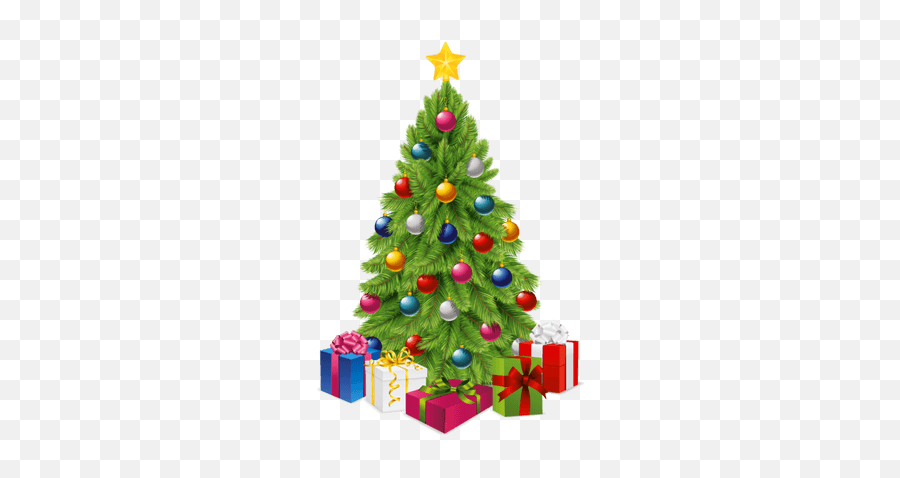 Christmas Santa Emoji Transparent Png - Christmas Tree Clipart Png Transparent,Emoji Christmas Gifts