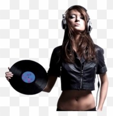 Disc Jockey Png - Women Dj With Headphone Emoji,Record Player Emoji