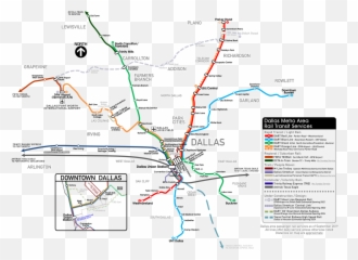 Dallas Metro Area Rail Transit - Map Emoji