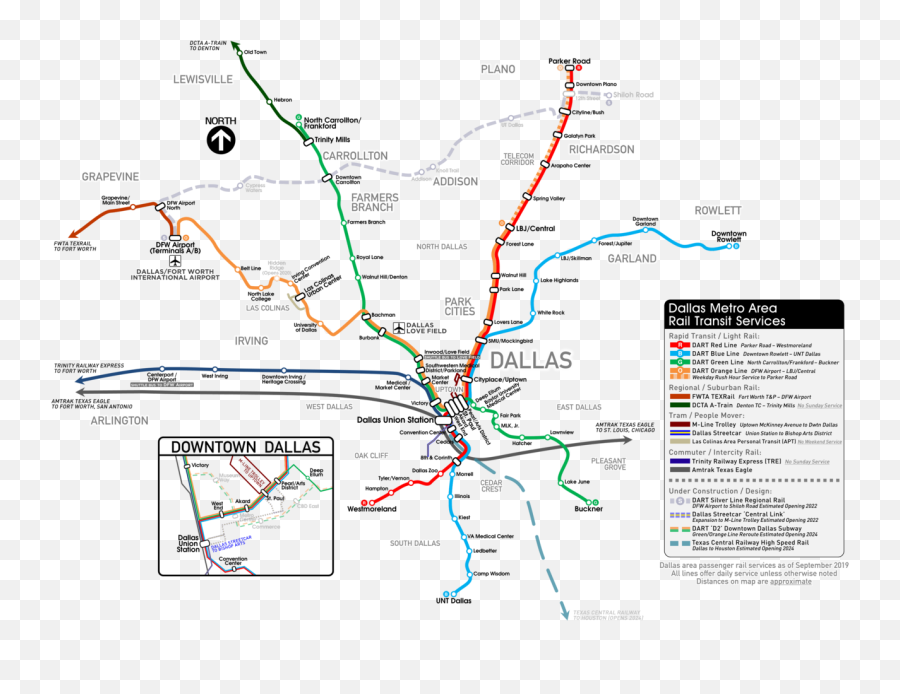 Dallas Metro Area Rail Transit - Map Emoji,Texas State Emoji