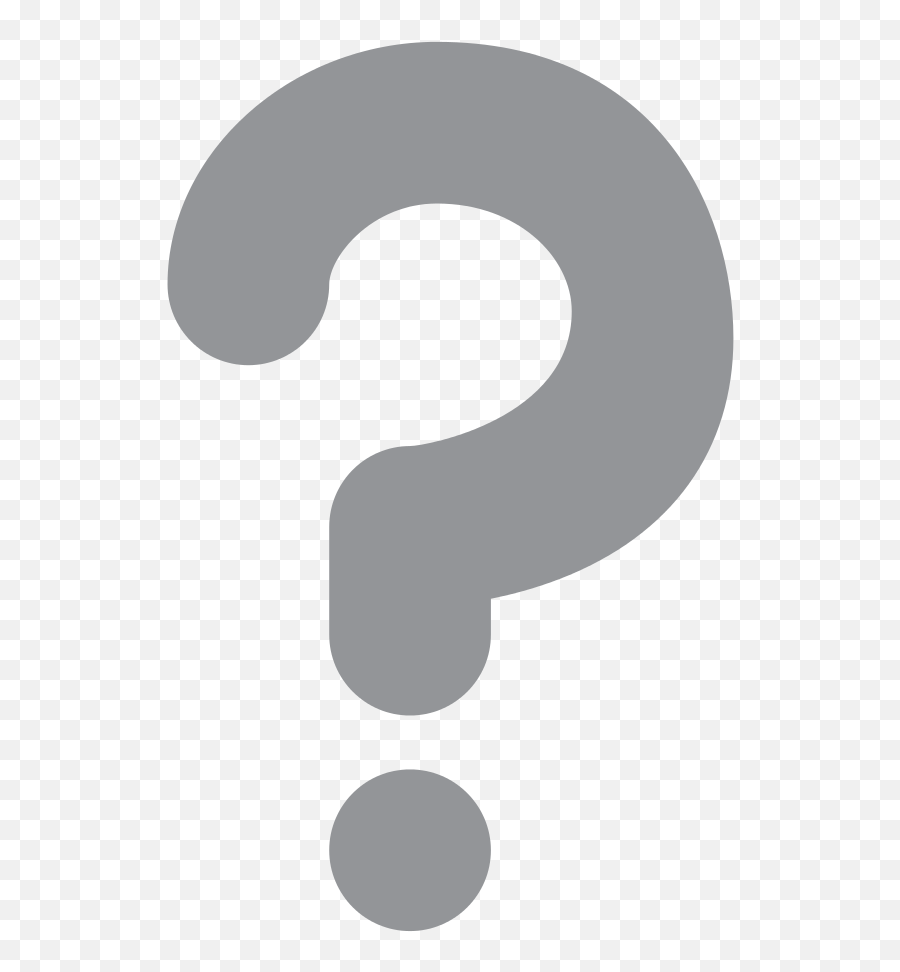 Black Question Mark Emoji Clipart - Grey Question Mark Transparent,Question Mark Emoji