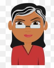 Cartoon Woman - Of A With Glasses Emoji