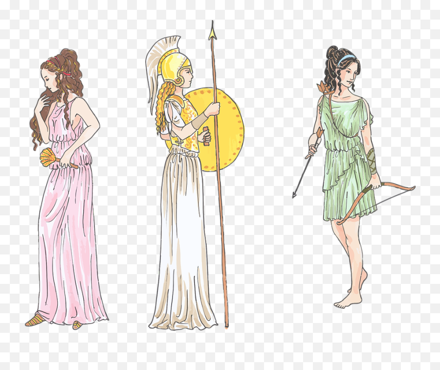 Ancient Bow And Arrows Female - Goddess Greek Emoji,Gift Arrows Emoji