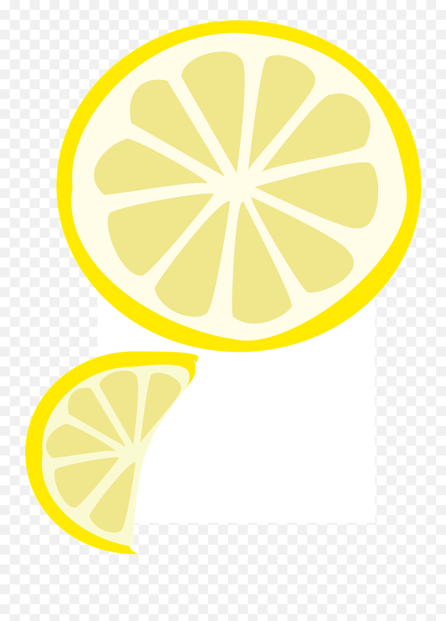Slice Fruit Yellow Lemon Wedge - Lemon Wedge Graphic Emoji,Cake Slice Emoji