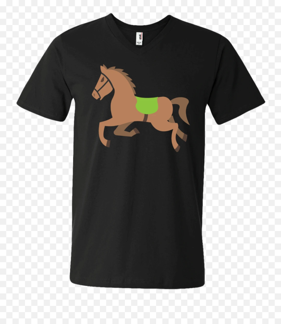 Galloping Horse Emoji Mens V - Lady Gaga Metal Shirt,Horse Emoji
