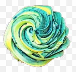 Cupcake Frosting Desert Tasty Green - Buttercream Emoji