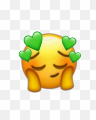 Mood Hearts Emoji Greenheart Easthetic - Cartoon