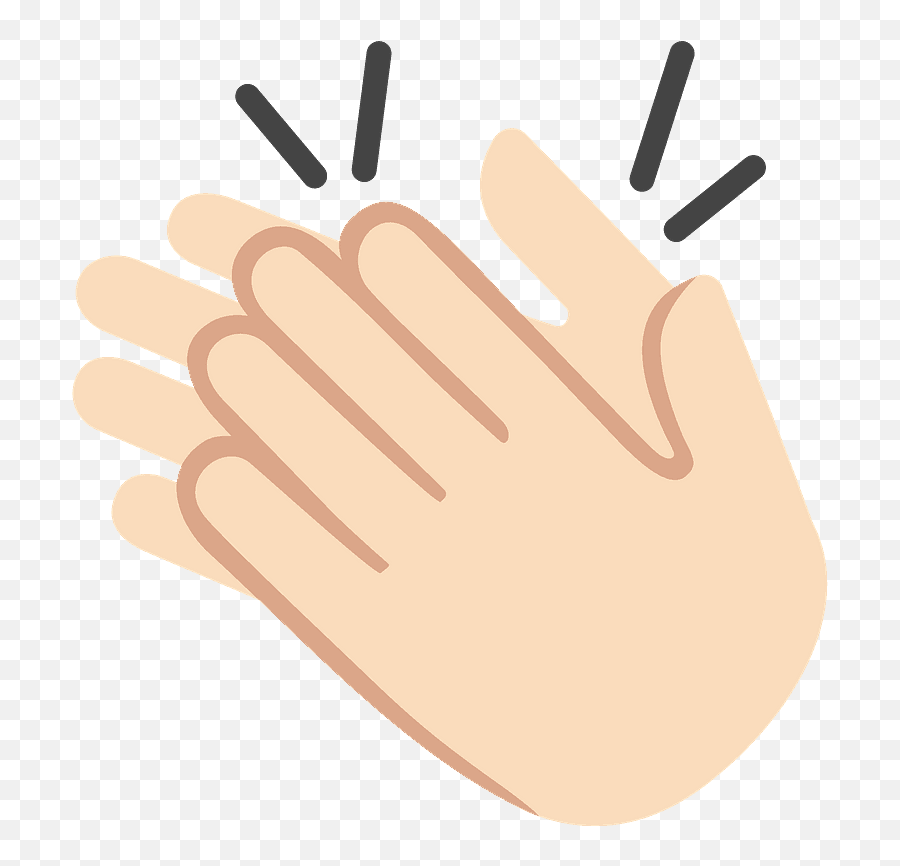 Clapping Hands Emoji Clipart - Clap Emoji Black Background,Clapping Emoji Android