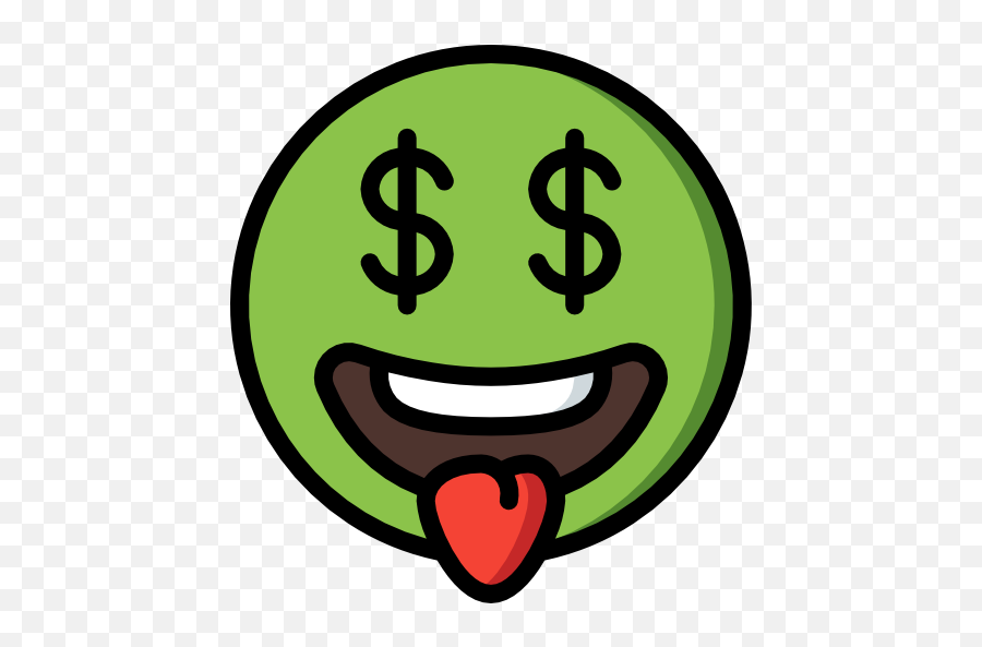 Rich - Smiley Emoji,Green Tongue Emoji