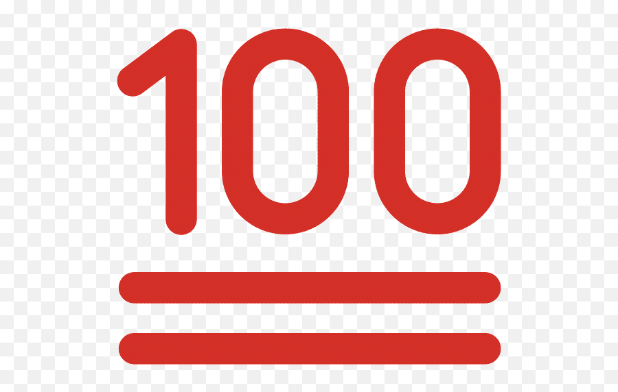 Hundred Points Emoji Clipart - Dot,100 Emoji