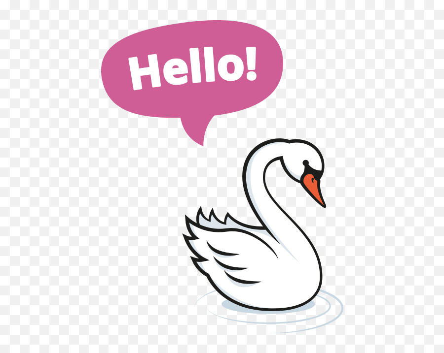 Swan At The School House - Swan School Clip Art Emoji,Swan Emoji