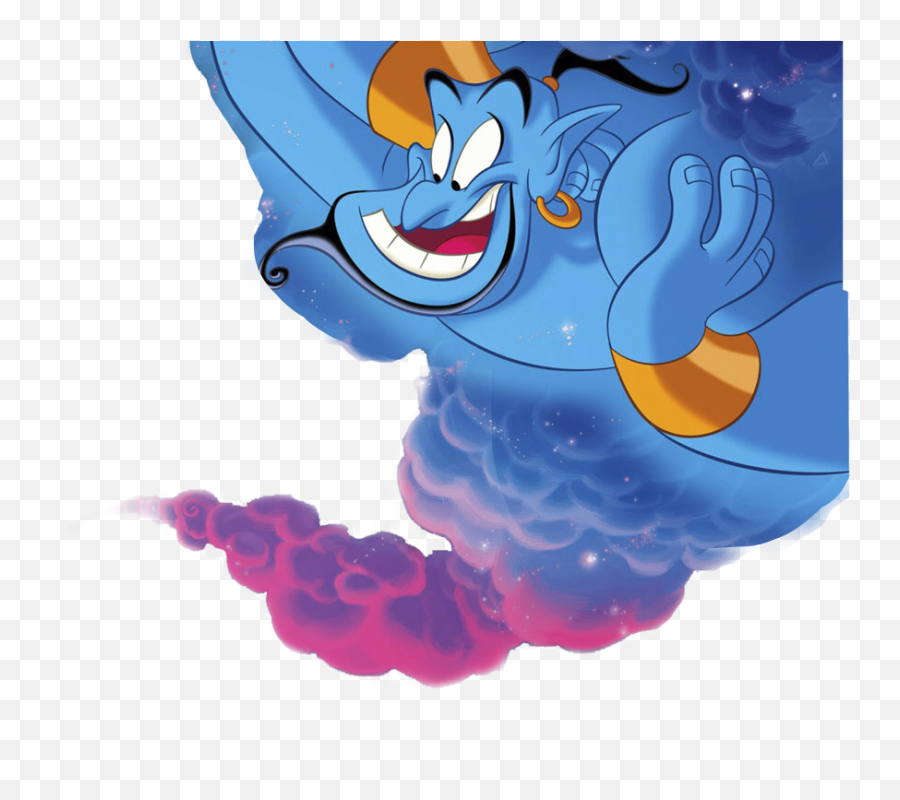 Genie Aladdin Disney Sticker - Aladdin Making A Wish Emoji,Genie Emoji