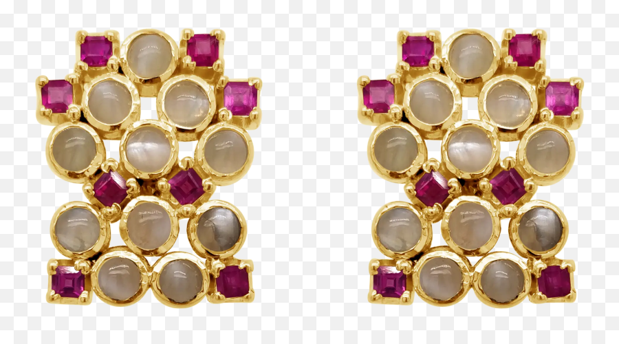 Shop Geometric Design 18k Gold Stud Online At Gehna - Corundum Emoji,Emoji Earrings