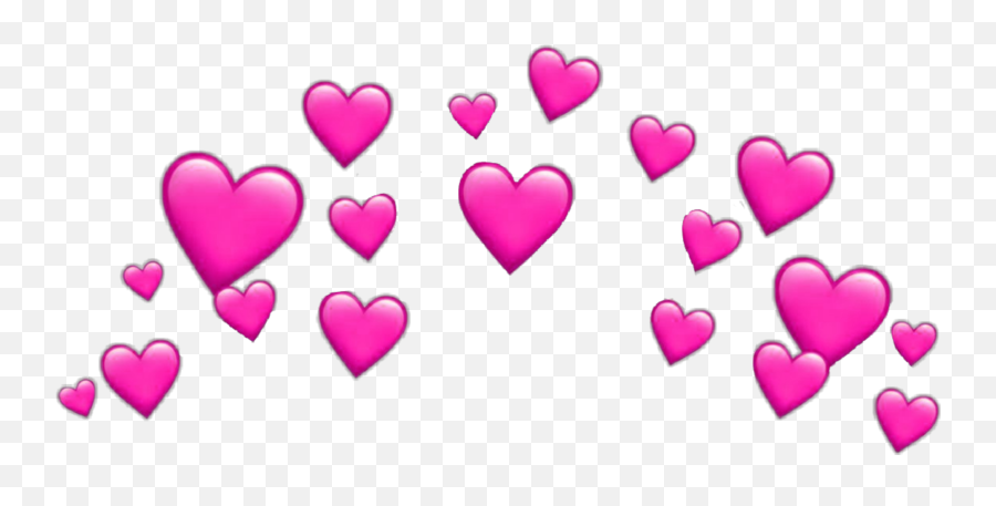 Hearts Heart Crown Heartcrown Sticker - Purple Heart Snapchat Filter Emoji,Pink Hearts Emoji On Snapchat