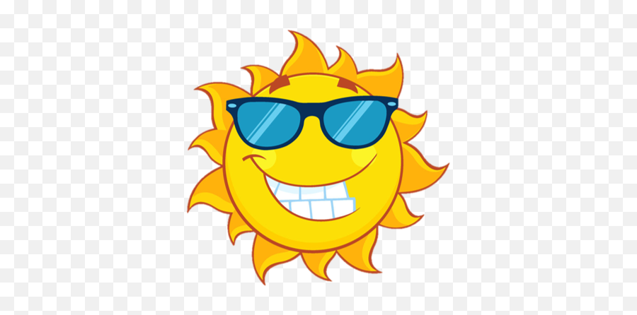 Sunscreen And Skin Care - Sun Sunglasses Cartoon Emoji,Puts On Sunglasses Emoticon