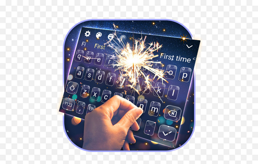 Sparkling Fireworks Keyboard - Technology Applications Emoji,Iowa Hawkeye Emoji