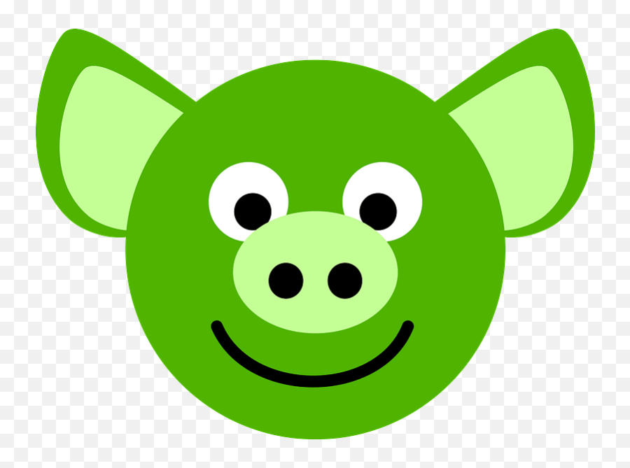 Green Pig Face Clipart - Traffic Signal Clipart Png Happy Emoji,Girl Pig Emoji