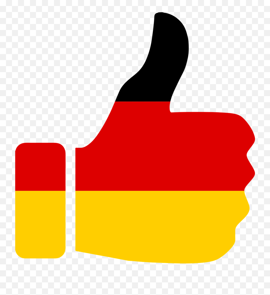 Germany Thumbs Up Hand Approve Like Encourage Agre - German Clipart Emoji,German Flag Emoji