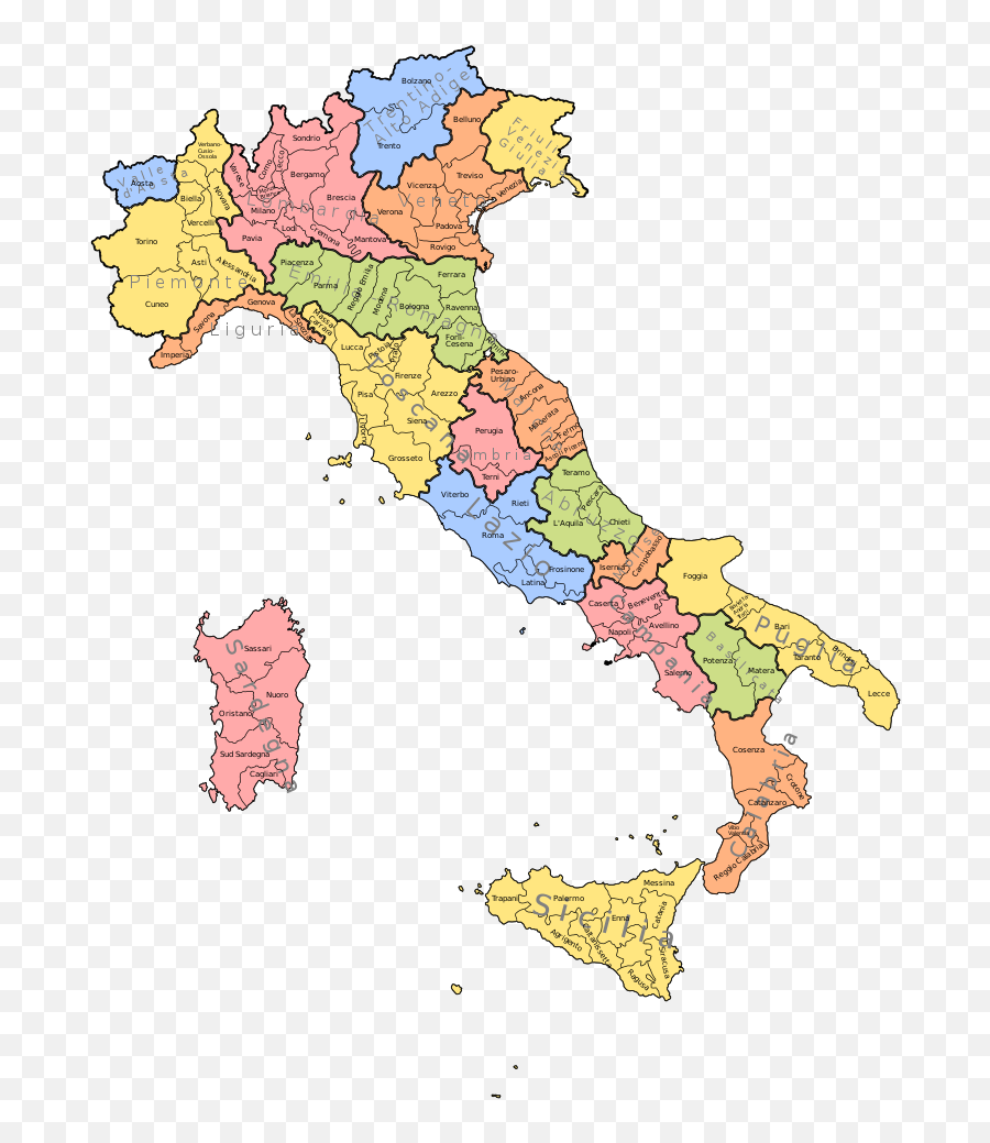 Italian Regions Provinces - Provinces Of Italy Emoji,All Might Emoji
