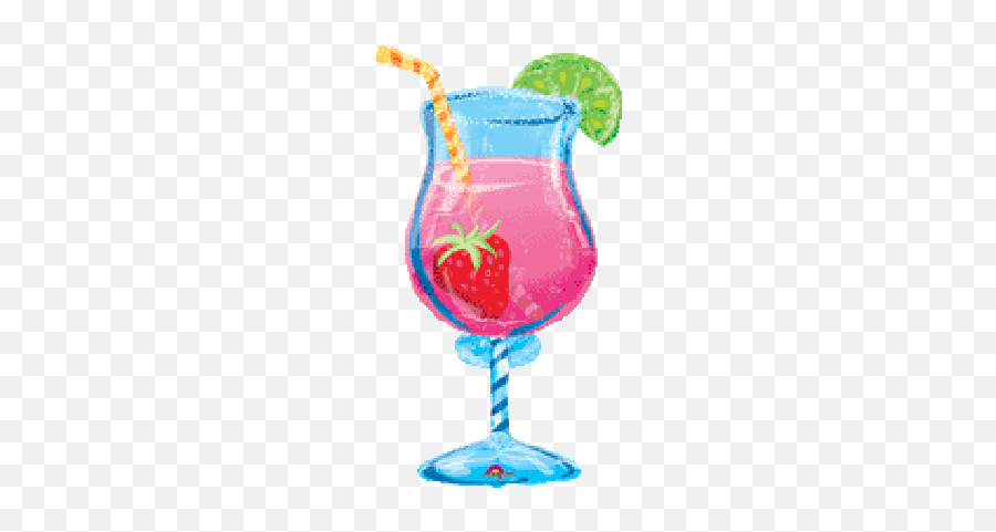 Flamingo Tropical - Birthday Cocktail Party Clipart Emoji,Tropical Drink Emoji