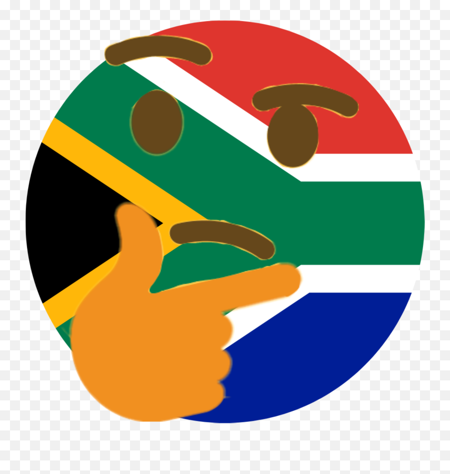 Thinking Emoji - Flag Of South Africa,Apple Thinking Emoji