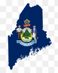 Flag - Maine State Map Flag Emoji,New York Flag Emoji