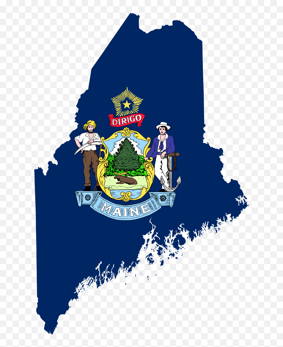 Flag - Maine State Map Flag Emoji,New York Flag Emoji