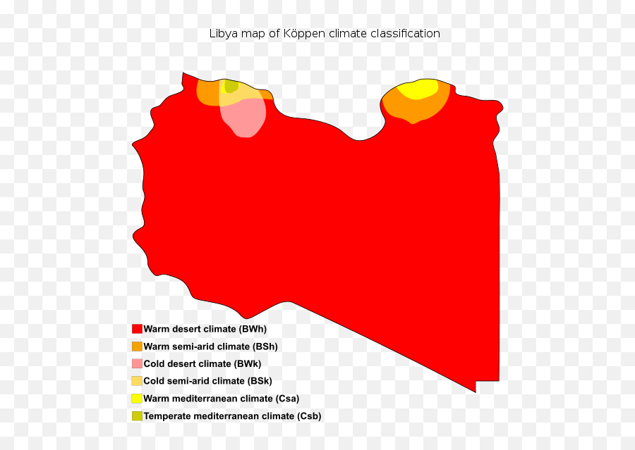 Libya Map Of Köppen Climate Classification - Climate Classification Of Libya Emoji,Texas Emoji